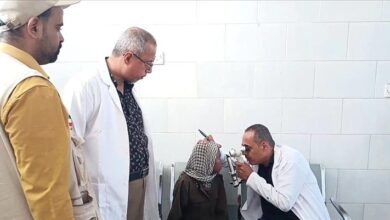 انطلاق المخيم الطبي المجاني لجراحة العيون في مديرية الشيخ عثمان بعدن