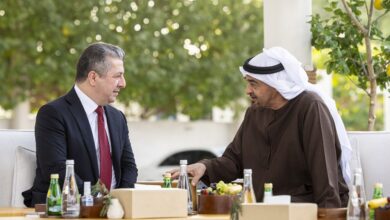 رئيس الإمارات يبحث مع رئيس حكومة إقليم كردستان العراق سبل توسيع آفاق التعاون