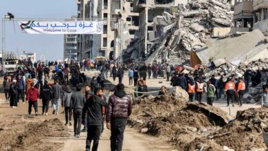 الرئاسة الفلسطينية تدين أي مشروع " تهجير" لسكان قطاع غزة