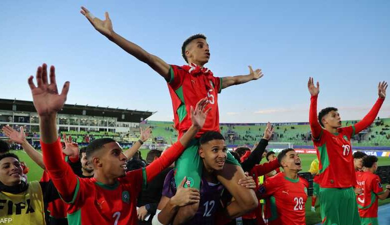 المغرب يتأهل لأول مرة في تاريخه إلى نهائي كأس العالم للشباب بعد الفوز على فرنسا 1 المغرب يتأهل لأول مرة في تاريخه إلى نهائي كأس العالم للشباب بعد الفوز على فرنسا