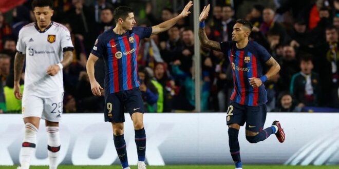 الدوري الأوروبي.. التعادل يسيطر على مباراة برشلونة ومانشستر يونايتد