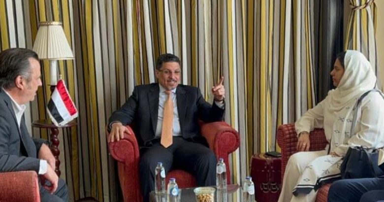 وزير الخارجية يناقش مع منسق الشؤون الانسانية قضية خزان صافر