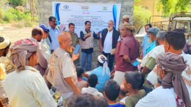 وزارة الزراعة تدشن توزيع بذور لـ 100 مزارعاً في لحج