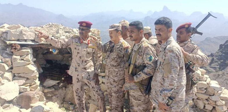 زيارة تفقدية من وزارة الدفاع لجبهات العند-كرش وتأكيد على دعم المرابطين في مواجهة الحوثيين 1 زيارة تفقدية من وزارة الدفاع لجبهات العند-كرش وتأكيد على دعم المرابطين في مواجهة الحوثيين