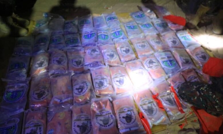 أمن مأرب يحبط تهريب 70 كجم حشيش قادمة من مناطق مليشيا الحوثي