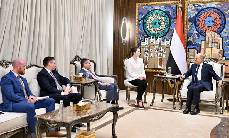 العليمي للسفير الأمريكي: إيران مشروع فوضى لا سلام