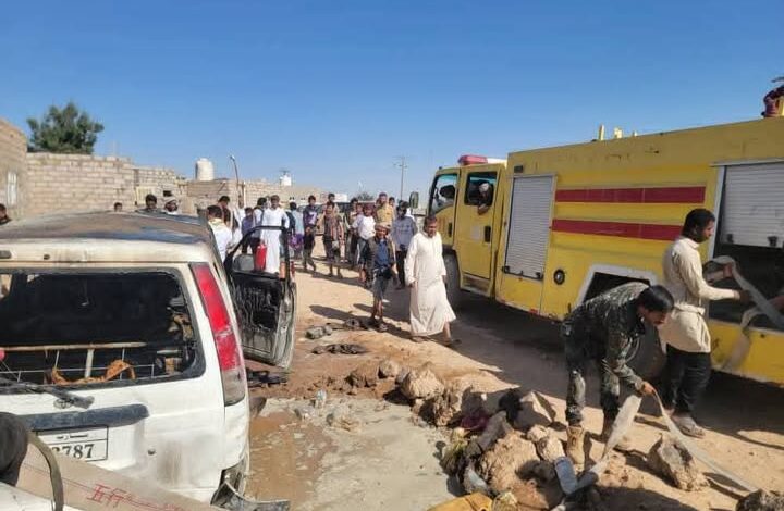 مأرب.. وفاة طفلين في حريق مفاجئ داخل باص نقل مدرسي في مخيم الجفينة 1 مأرب.. وفاة طفلين في حريق مفاجئ داخل باص نقل مدرسي في مخيم الجفينة