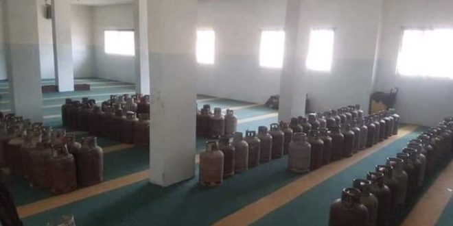 مليشيا الحوثي تحول مسجداً في صنعاء الى مخزن لاسطوانات الغاز