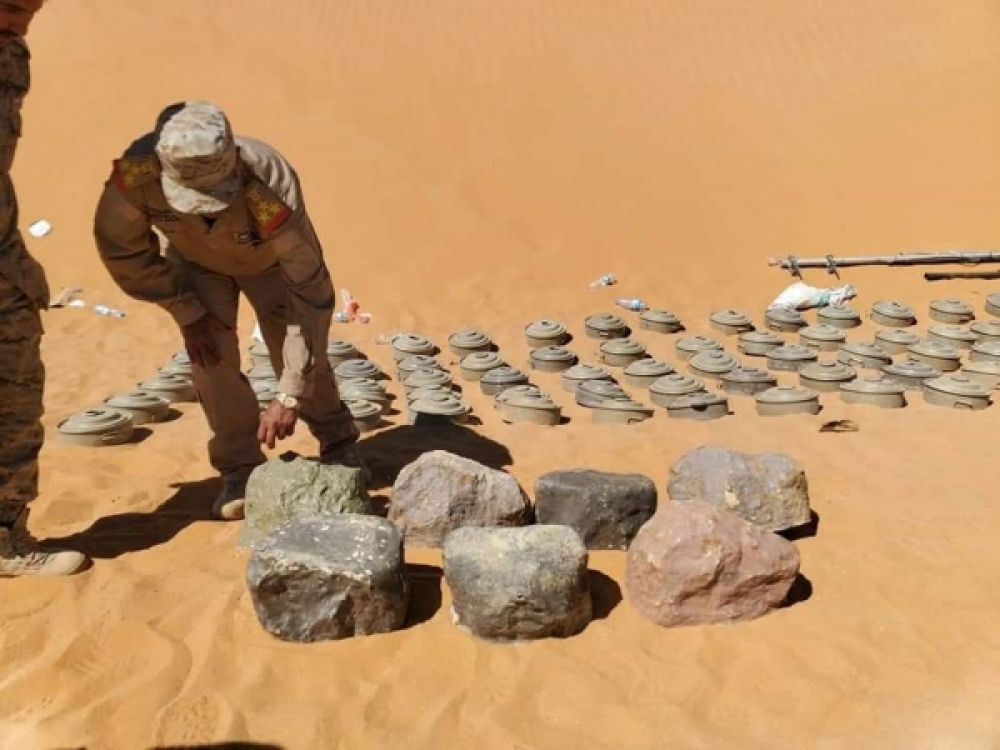 مسام يعلن عن نزع أكثر من 1400 لغماً حوثياً وذخيرة خلال أسبوع