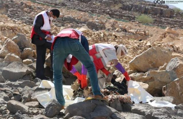 الصليب الأحمر ينتشل جثث الهاشميين الحوثيين فقط في مأرب