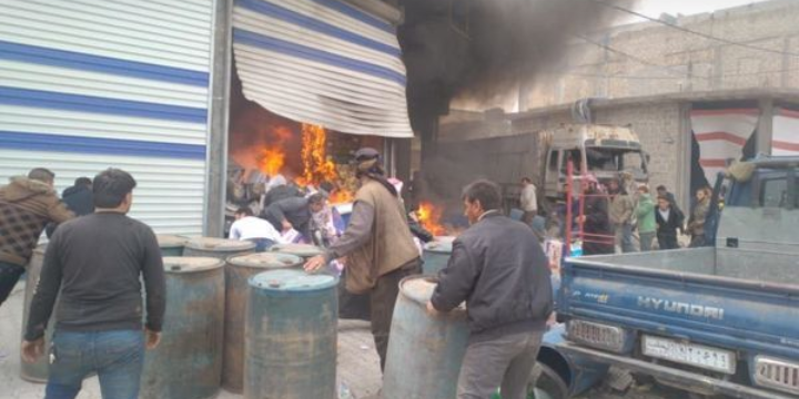 قتلى وجرحى بانفجار ضخم في ريف حلب 1 قتلى وجرحى بانفجار ضخم في ريف حلب