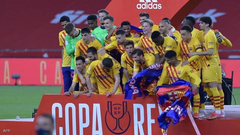 برشلونة يفوز بكأس إسبانيا بعد سحقه أتلتيك بلباو برباعية 1 برشلونة يفوز بكأس إسبانيا بعد سحقه أتلتيك بلباو برباعية