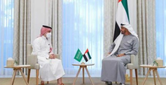 ولي عهد أبوظبي يستقبل وزير خارجية السعودية 1 ولي عهد أبوظبي يستقبل وزير خارجية السعودية