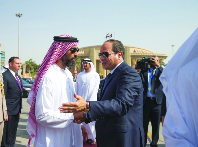 السيسي: علاقات مصر والإمارات ركيزة لاستقرار المنطقة العربية بأسرها 1 السيسي: علاقات مصر والإمارات ركيزة لاستقرار المنطقة العربية بأسرها