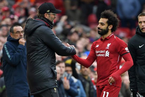 يورجن كلوب يثني على أداء محمد صلاح في الكان