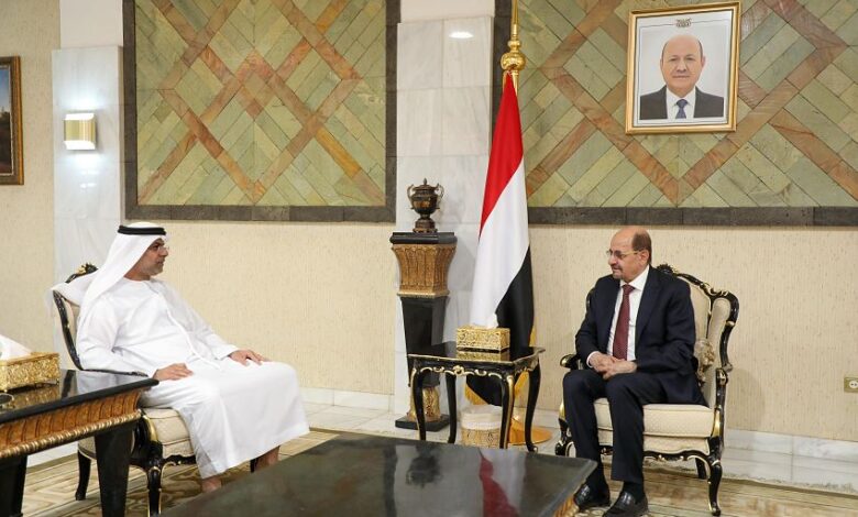 الزنداني يشيد بدعم الإمارات لليمن ويبحث مع الزعابي سبل تعزيز التعاون 1 الزنداني يشيد بدعم الإمارات لليمن ويبحث مع الزعابي سبل تعزيز التعاون