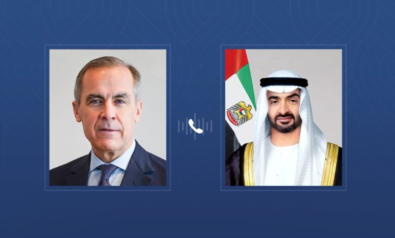 الرئيس الإماراتي ورئيس وزراء كندا يبحثان العلاقات الثنائية وقمة مجموعة السبع المقبلة 1 الرئيس الإماراتي ورئيس وزراء كندا يبحثان العلاقات الثنائية وقمة مجموعة السبع المقبلة