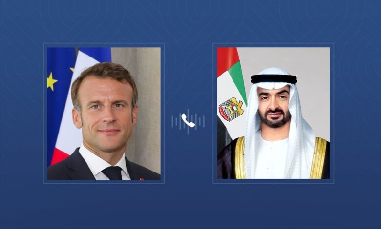 الرئيس الإماراتي ونظيره الفرنسي يبحثان الاعتداء الإسرائيلي على قطر ويتمسكان بحل الدولتين 1 الرئيس الإماراتي ونظيره الفرنسي يبحثان الاعتداء الإسرائيلي على قطر ويتمسكان بحل الدولتين