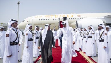 رئيس الإمارات يصل الدوحة في زيارة أخوية رسمية
