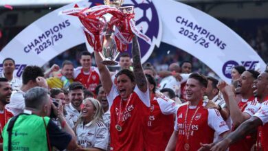 أرسنال يحسم لقب الدوري الإنجليزي ويحتفل بتتويج تاريخي بعد غياب 22 عامًا