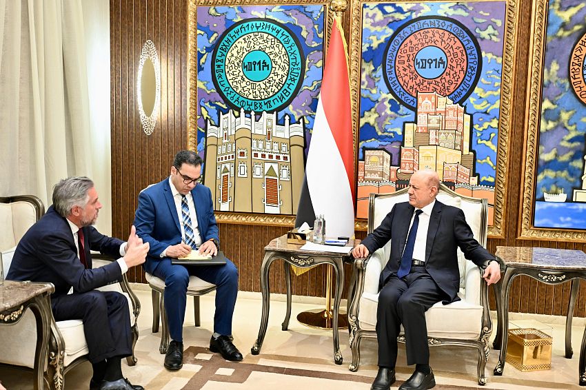 العليمي: دعم قدرات اليمن في حماية سواحلها استثمار مباشر في الأمن الأوروبي