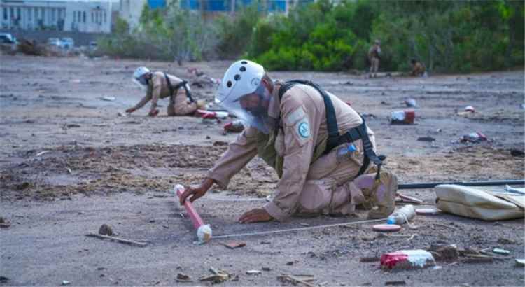 مسام: نزع 2164 لغماً وذخيرة وعبوة ناسفة خلال أسبوع