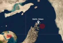 إصابة سفينة شحن بمقذوف مجهول أثناء عبورها مضيق هرمز