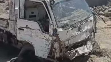 نجاة سائق شاحنة من الموت إثر انفجار لغم حوثي في موزع