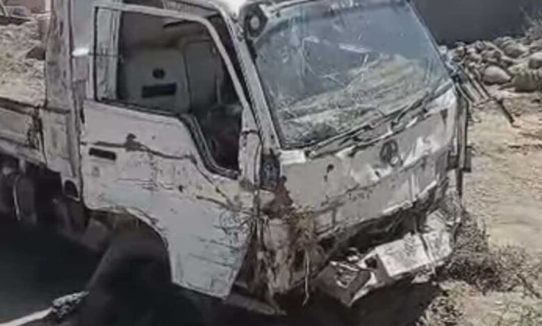 نجاة سائق شاحنة من الموت إثر انفجار لغم حوثي في موزع