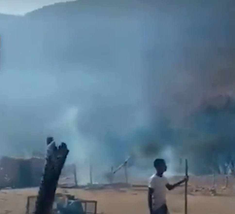 حريق يلتهم مساكن البدو في “الجريب” بالمهرة ويخلف خسائر مادية كبيرة