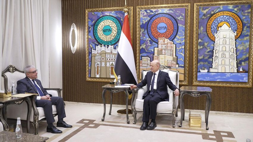 العليمي يؤكد تطلع اليمن لتوسيع التعاون مع مصر في الاستثمار وإعادة الإعمار