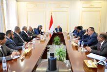العليمي يدعو الأحزاب إلى توحيد الصف الوطني لمواجهة المشروع الإيراني ودعم الدولة