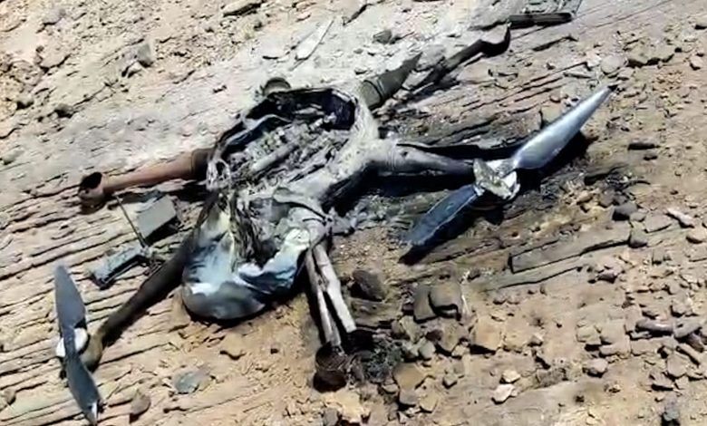 إسقاط طائرة مسيرة حوثية مفخخة في محور الرزامات بصعدة