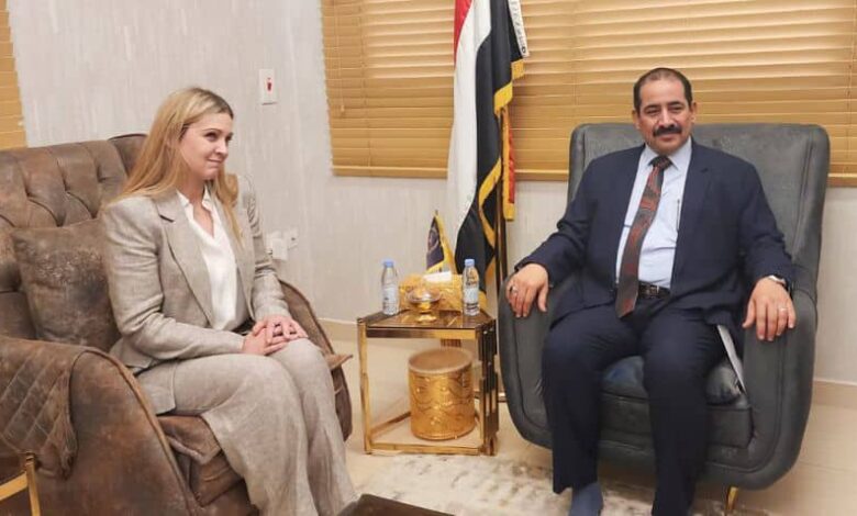 حيدان يناقش مع وفد بريطاني دعم تأهيل منتسبي الداخلية ومكافحة الإرهاب