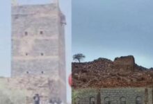 مليشيا الحوثي تفجّر حصن المعلا التاريخي في البيضاء بالديناميت