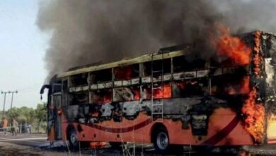 مقتل 20 شخصاً في حريق مروّع إثر اصطدام حافلة بدراجة نارية جنوب الهند
