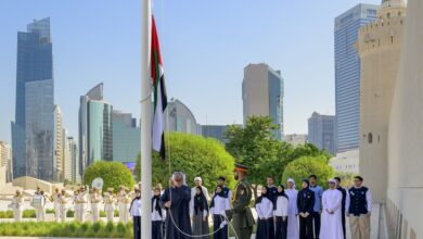 رئيس الإمارات يرفع العلم على سارية قصر الحصن في أبوظبي احتفاء بمناسبة "يوم العلم" 8 رئيس الإمارات يرفع العلم على سارية قصر الحصن في أبوظبي احتفاء بمناسبة "يوم العلم"