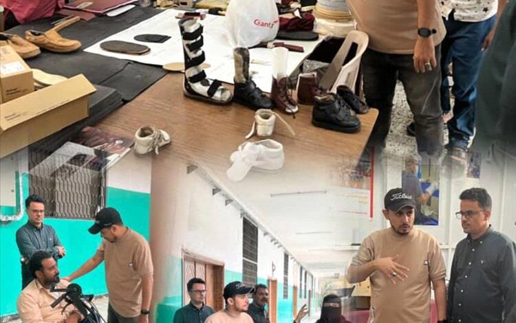 مدير الشؤون الاجتماعية بعدن يتفقد مركز التدريب المهني لذوي الإعاقة بالمنصورة