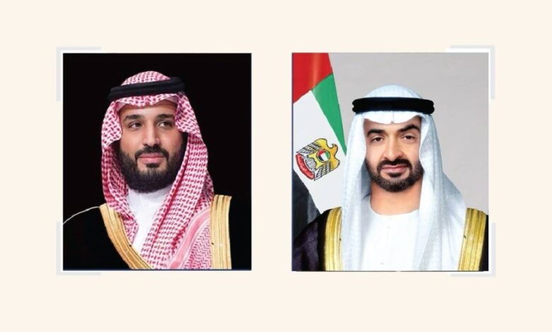 الرئيس الإماراتي وولي عهد السعودية يبحثان هاتفياً العلاقات الأخوية والتطورات في المنطقة 1 الرئيس الإماراتي وولي عهد السعودية يبحثان هاتفياً العلاقات الأخوية والتطورات في المنطقة