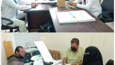 مدير صحة أبين يتفقد مرفقي أمصرة وأمَعين ويشيد بانضباط الكوادر خلال رمضان