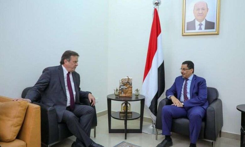 وزير الخارجية يبحث مع منسق الشؤون الإنسانية سير المرحلة الأولى من خطة إنقاذ صافر