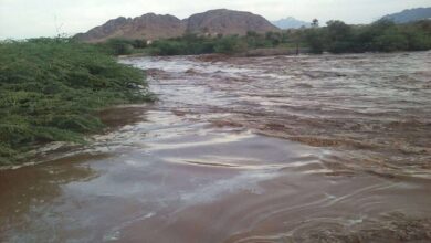 الحديدة.. السيول تجرف شاب في وادي زبيد