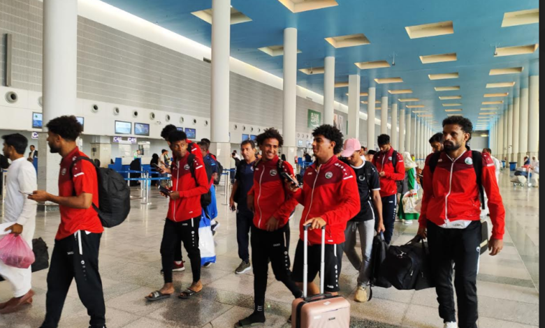 بعثة المنتخب الوطني الأول لكرة القدم تعود الى عدن
