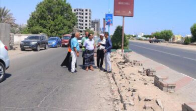 الزهري يتفقد سير أعمال إعادة تأهيل الجزيرة الوسطية في كورنيش ساحل أبين