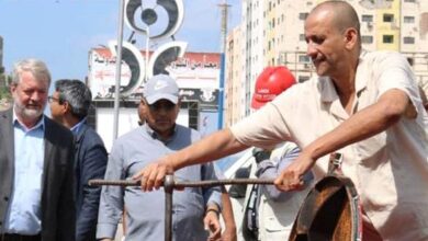 إفتتاح مشروع إعادة تأهيل خط توزيع مياه التواهي