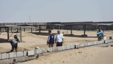القاضي يتفقد سير العمل في مشروع الحماية لمشروع مياه حيس
