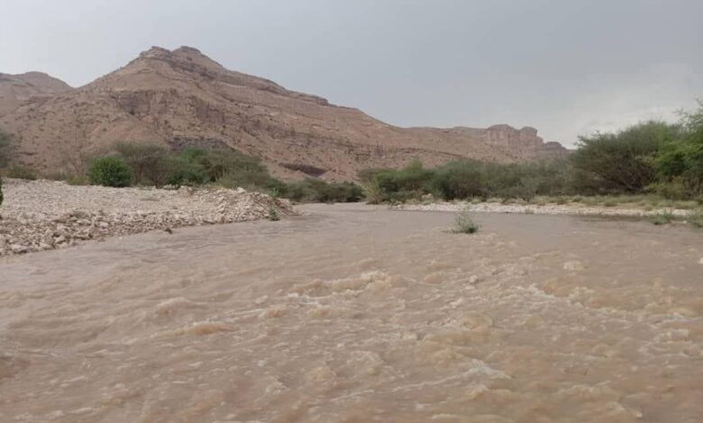 السيول تجتاح شبوة والسلطات تحذر من مخاطر الأمطار الغزيرة 1 السيول تجتاح شبوة والسلطات تحذر من مخاطر الأمطار الغزيرة