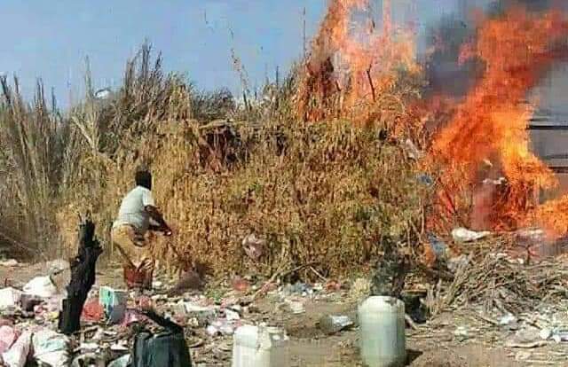 حريق يلتهم منزل نازح في الخوخة (صورة) 1 حريق يلتهم منزل نازح في الخوخة