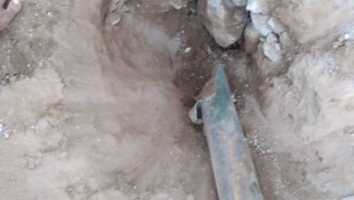 هندسة الثاني زرانيق تفكك بقايا صاروخ حوثي في حيس