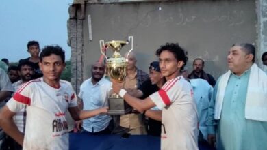 وفاق الخوخة يحصد كأس الـ26 من سبتمبر